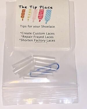 The tip of shoelace an aglet Replacement CLEAR